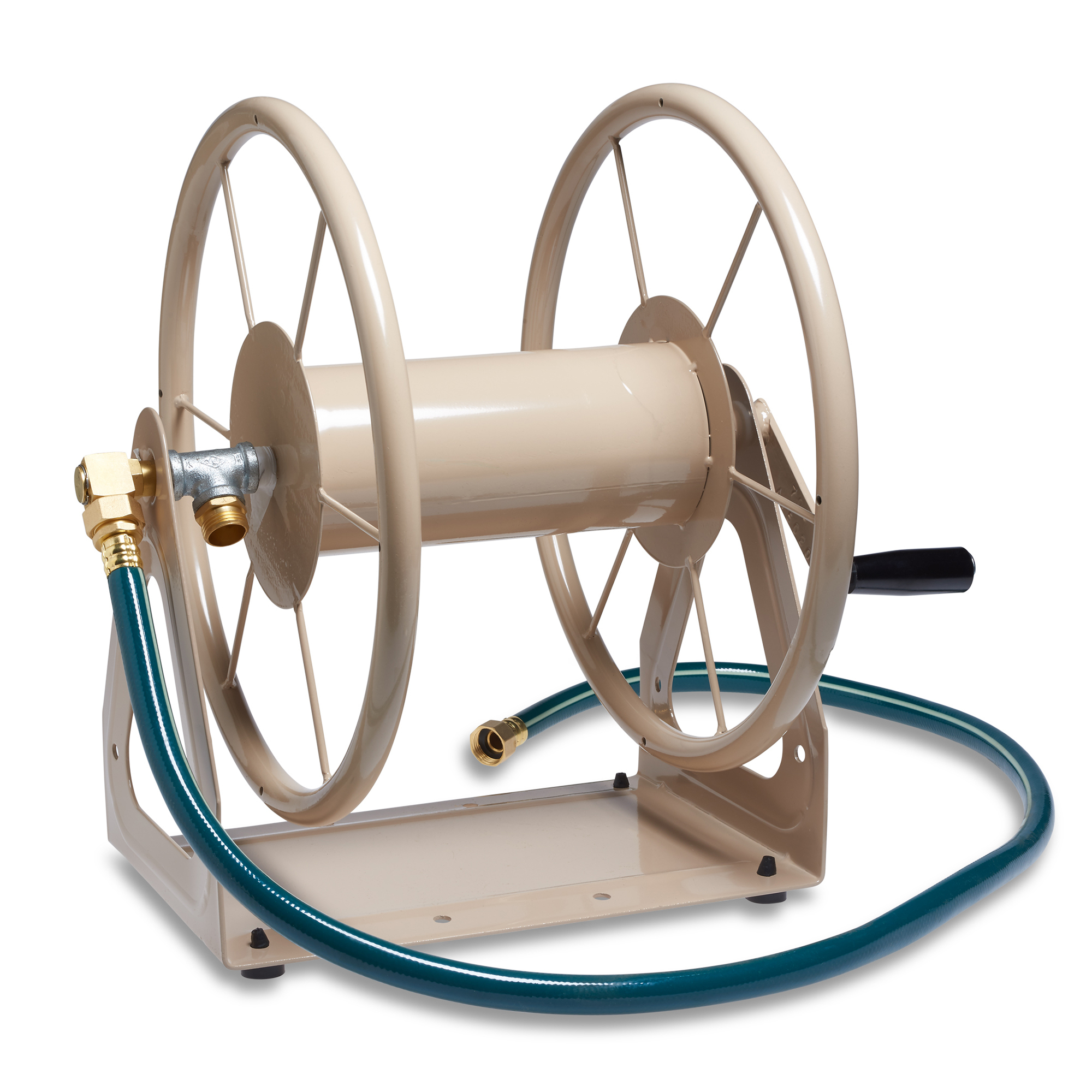 Liberty Garden Products, 3in.1 Hose Reel, Hose Length Capacity 200 ft, Frame Material Steel, Color Tan, Model# 703-1